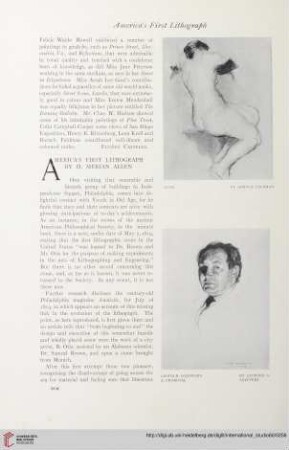 Vol. 60 (1916/1917) = No. 239: America's first lithograph