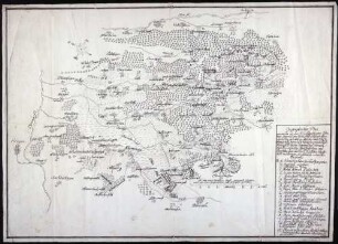 Herrschaft Schemmerberg Maßstab ca. 1 : 50000 handgez.