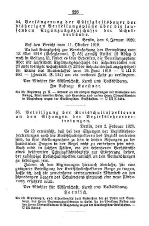 Verlängerung der Gültigkeitsdauer der bisherigen Verteilungspläne über die laufenden Ergänzungszuschüsse der Schulverbände : [K. Öffentliches Volksschulwesen]