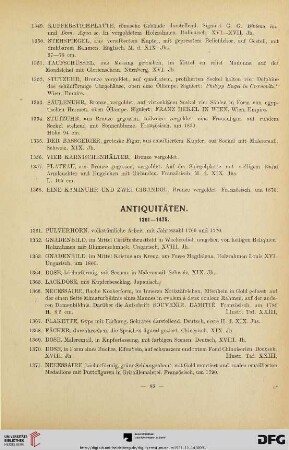 Antiquitäten (Nr. 1361-1475)