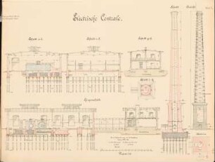 Elektrische Zentrale der Wasserbauinspektion, Emden: Schnitte 1:100