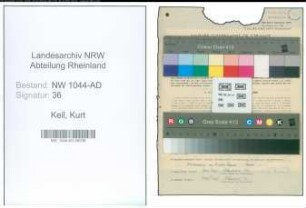 Entnazifizierung Kurt Keil , geb. 26.01.1913 (Amtsangestellter)