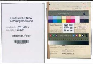 Entnazifizierung Peter Borsbach , geb. 10.01.1904 (Bahnpolizist)