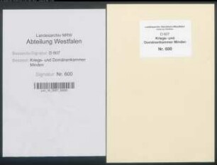 Amt Hausberge - Vogtei Übernstieg - Bauerschaft Frille (Hausbergischen Anteils): Unterlagen der Revisionskommission