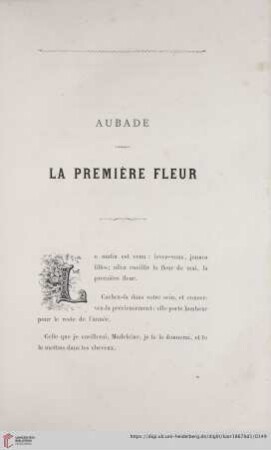 Aubade La Première Fleur