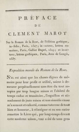 47, Préface de Clement Marot.