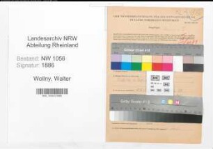 Entnazifizierung Walter Wollny , geb. 22.04.1902 (Lehrer)