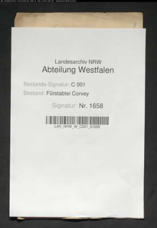 Vollmacht zur Belehnung der v. d. Bussche
