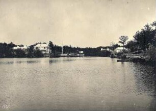 Bermuda. Häuser in einer Bucht