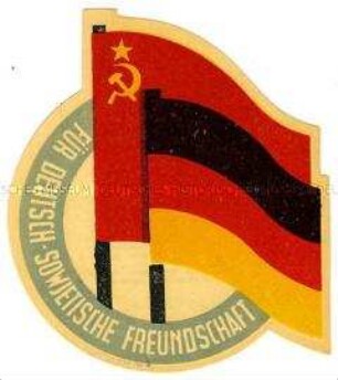 Aufkleber zur Deutsch-Sowjetischen Freundschaft