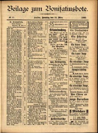 Zweite Ausgabe vom Sonntag, den 12. März 1899.