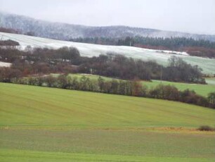 Nordhausen - Neuschnee im Südharz : Neuschnee bis in die Niederungen im Südharzgebiet, aufgenommen am 30. Dezember 2011 bei Nordhausen