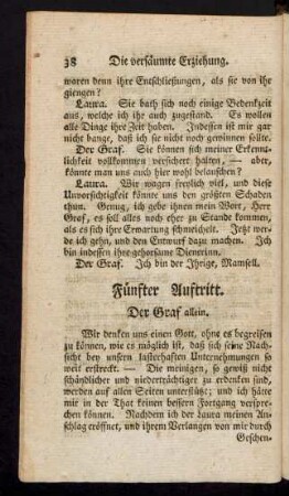 Fünfter Auftritt. Der Graf allein.