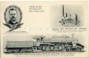 Postkarte zur sächsischen Eisenbahn