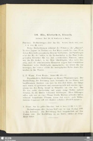 3 O. Eis, Gletscher, Eiszeit