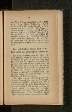 Eine widersprechende Thatsache wiegt in der Logik tausend nicht widersprechenden Thatsachen auf.