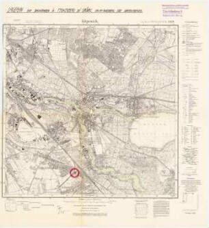 Gartenstadt Falkenberg, Berlin-Altglienicke: Messtischblatt, Lageplan 1:25000