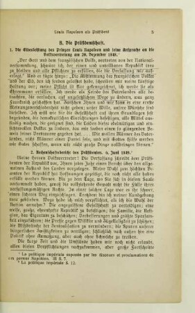 B. Die Präsidentschaft