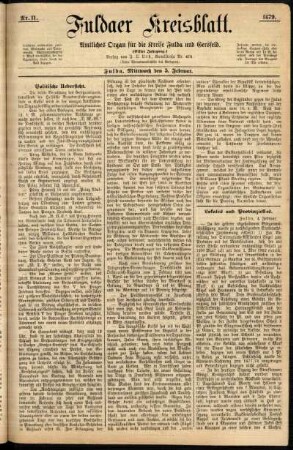 Ausgabe vom Mittwoch, den 05. Februar 1879.