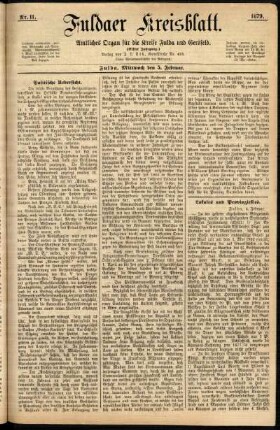 Ausgabe vom Mittwoch, den 05. Februar 1879.