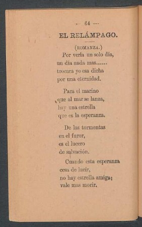 El relámpago. : (Romanza.)