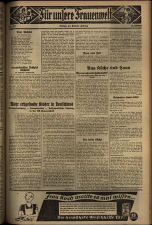 Zweite Ausgabe vom Mittwoch, den 14. Oktober 1936.