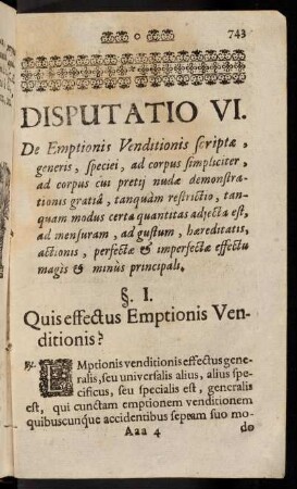 743-811, Disputatio VI.