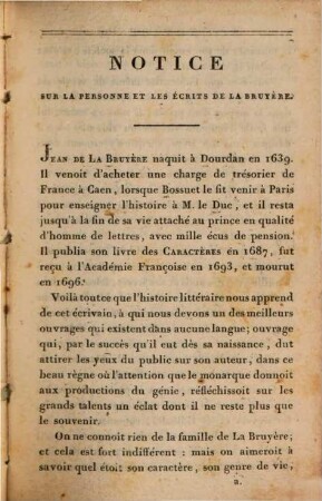 Les caractères de La Bruyère, 1