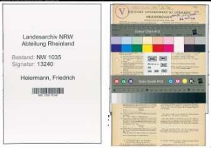 Entnazifizierung Friedrich Heiermann , geb. 06.03.1894 (Markenmeister)