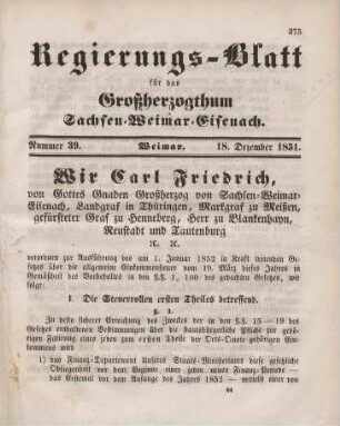 Nr. 39 : 18. Dezember 1851