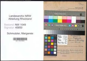 Entnazifizierung Margarete Schmutzler , geb. 22.01.1909 ()