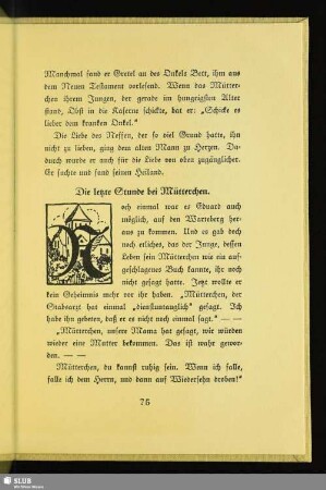 Die letzte Stunde bei Mütterchen