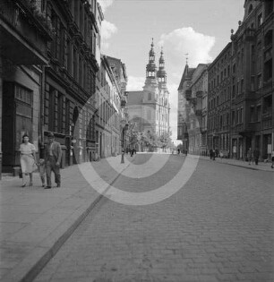 Große Gerberstraße Posen mit Bernhardiner Kirche