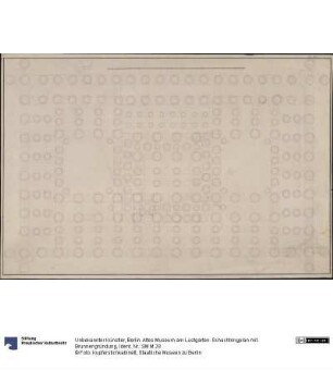 Berlin. Altes Museum am Lustgarten. Schachtringplan mit Brunnengründung