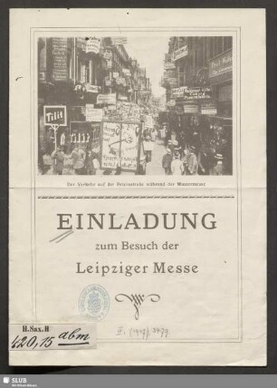 Einladung zum Besuch der Leipziger Messe