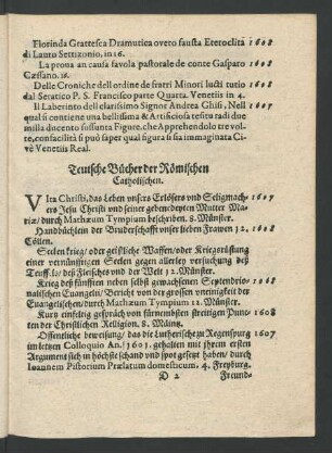 Teutsche Bücher der Römischen Catholischen.
