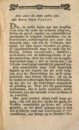 Manifest : het Volk van Brabant. Doór de stemme van den Geestelyken Staet, ende het derde Lid van de dry Hoofd-steden ...