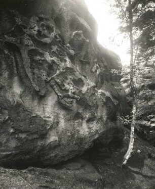 Sächsische Schweiz. Pudelstein mit Eisenschwarten am Rauenstein