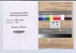 Entnazifizierung Wilhelm Giesen , geb. 05.09.1890 (Buchhalter)