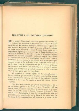 Los judios y "el fantasma comunista"