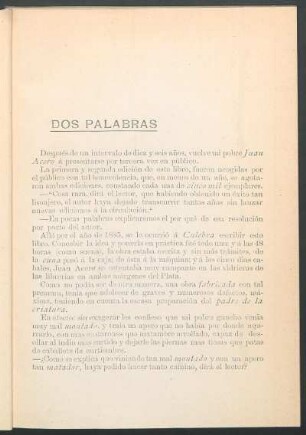 Dos palabras