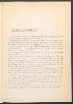 Dos palabras