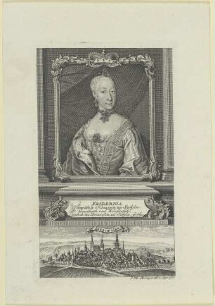 Bildnis der Friderica, Herzogin zu Sachsen-Weißenfels