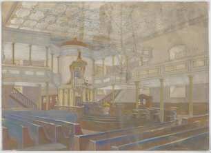 Dolmetsch, Theodor; Göppingen; Kirche - Innenraum (Perspektive)