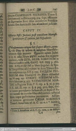 Caput IV. Historia Fisci Judaici post excidium Hierosolymitanum & quidem sub Vespasianis