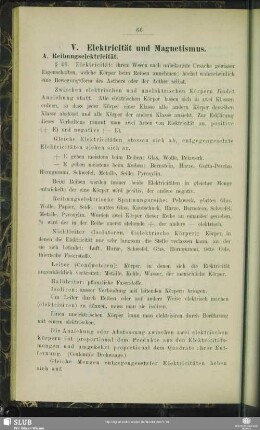 V. Elektricität und Magnetismus.