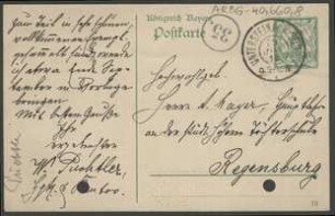 Brief von Wolfgang Puchtler an Anton Mayer