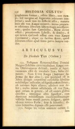 Articulus VI. De vocabulo Tien (coelum).