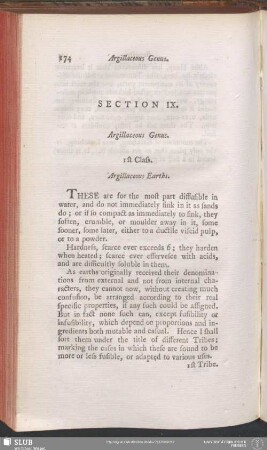 Section IX. Argillaceous Genus