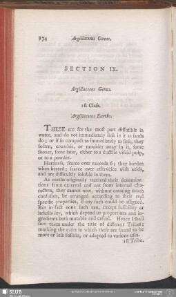 Section IX. Argillaceous Genus